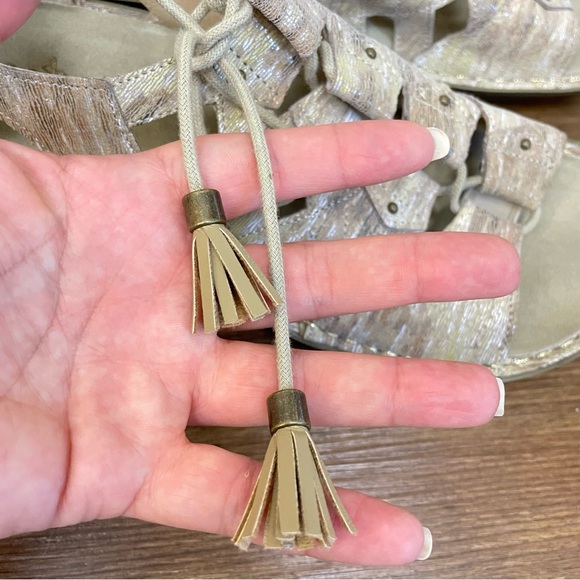 Alegría Sand Valerie Gladiator Lace Up Leather Sandals Size 39/9 - Picture 11 of 12